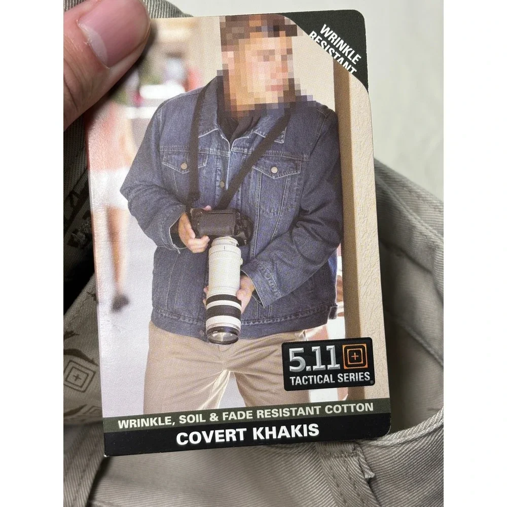 NWT 5.11 511 Tactical Series Men's 44x33 Khaki Covert Zip‎ Pocket Pants 74269